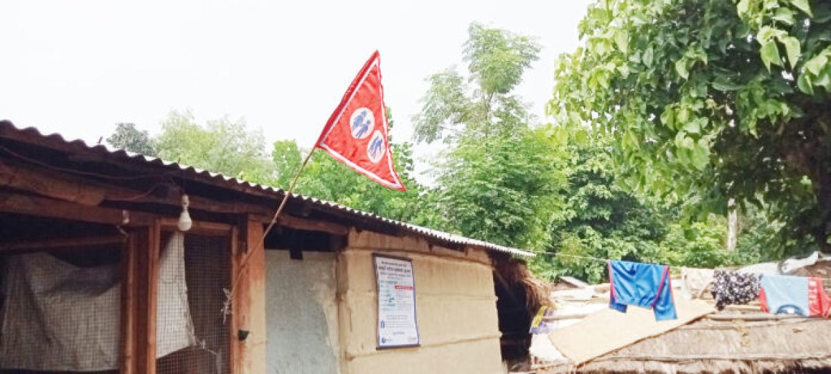 बाढीको जोखिममा रहेका घरमा रातो झण्डा